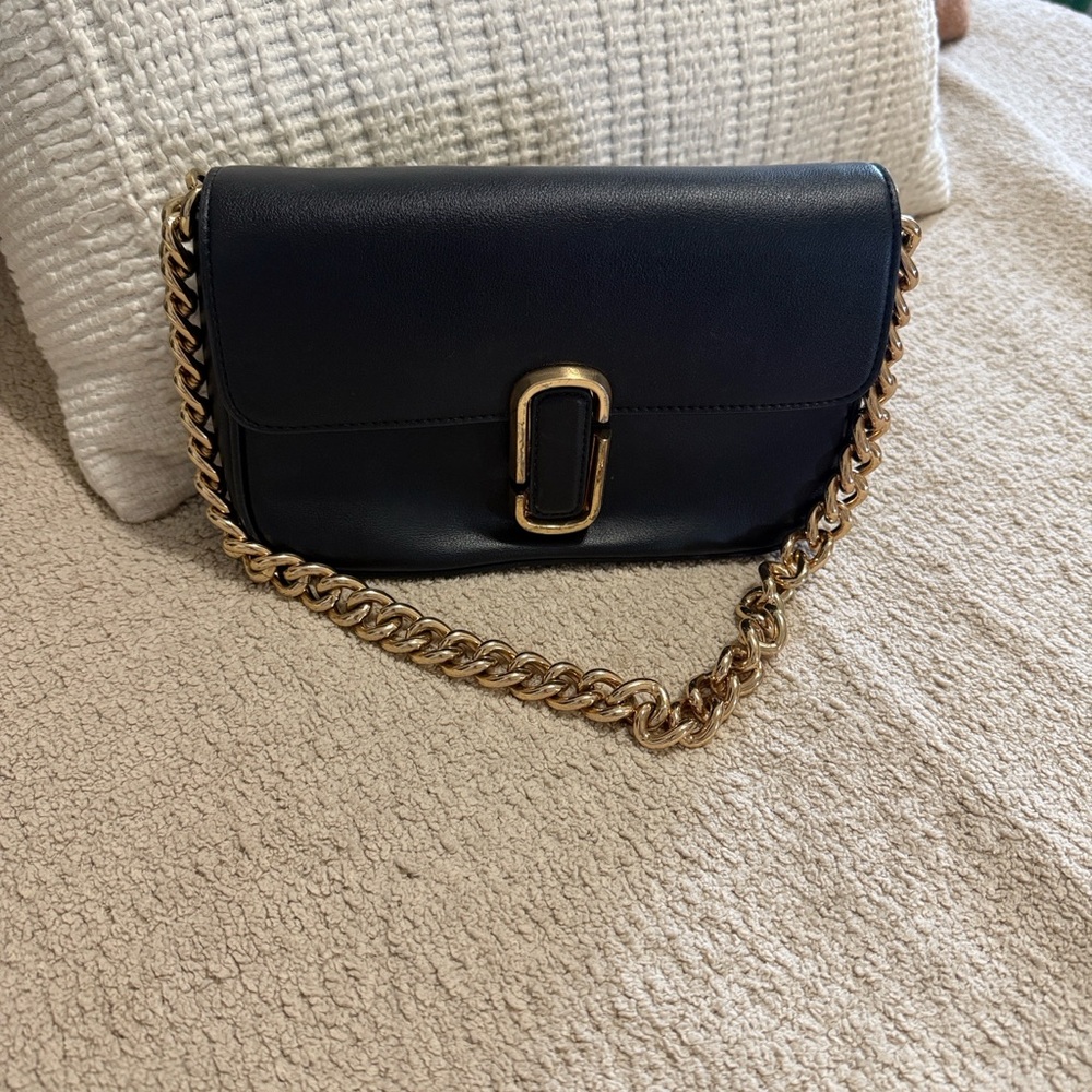 Marc Jacob’s Black Shoulder Bag with Gold Chain